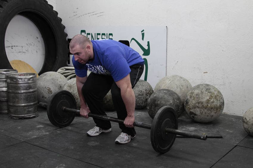Peso muerto con barra axle, inicio