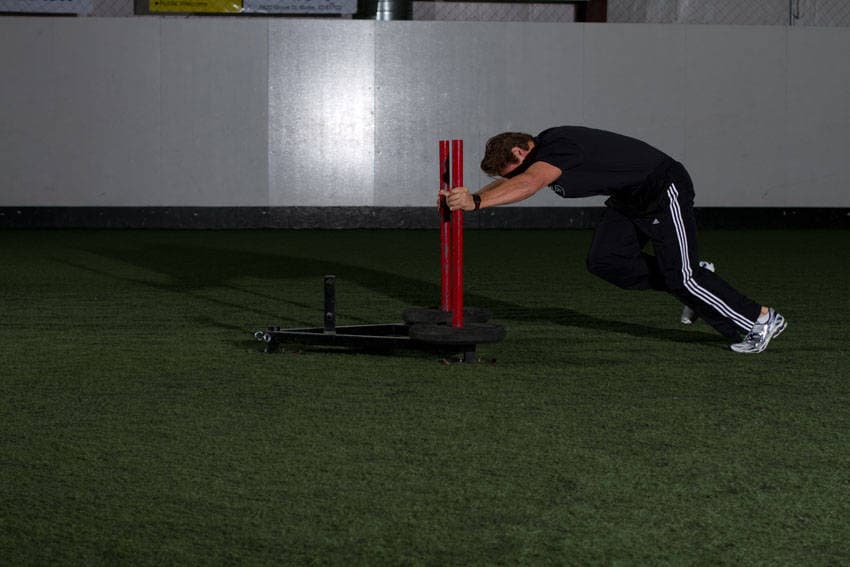 Sprint con trineo prowler, final
