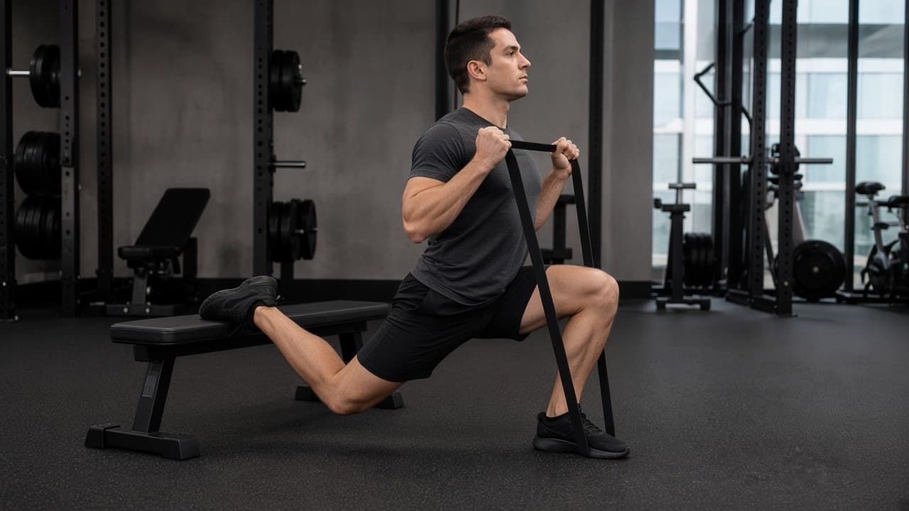 Banded Bulgarian Split Squat