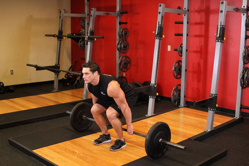 Barbell Hack Squat, start