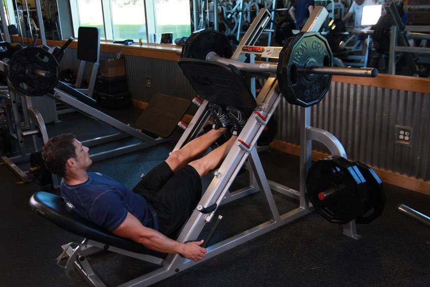 Calf Press On The Leg Press Machine, start