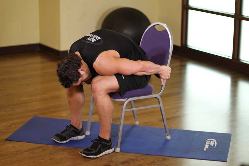 Chair Upper Body Stretch, end