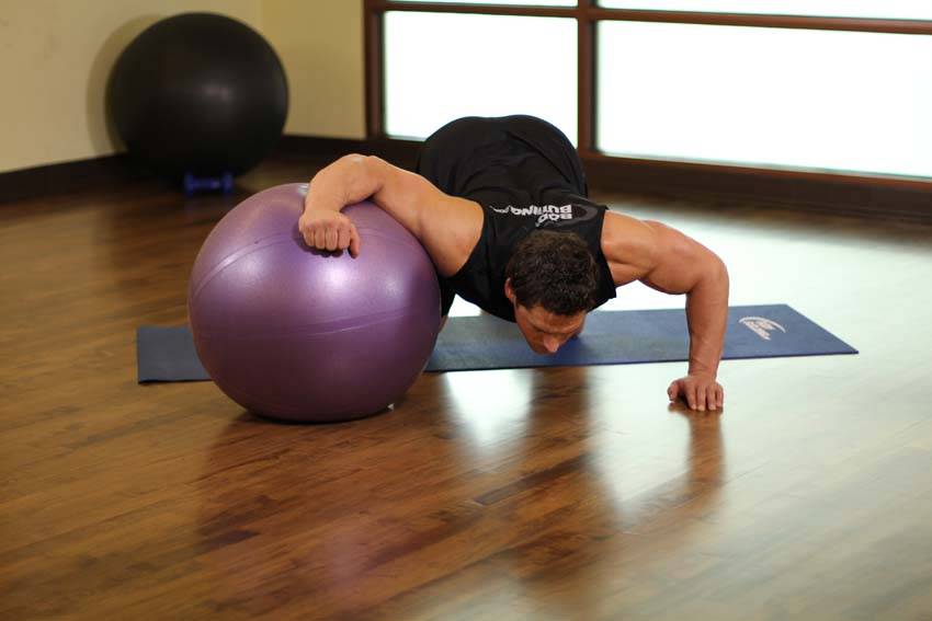 Chest Stretch on Stability Ball, end