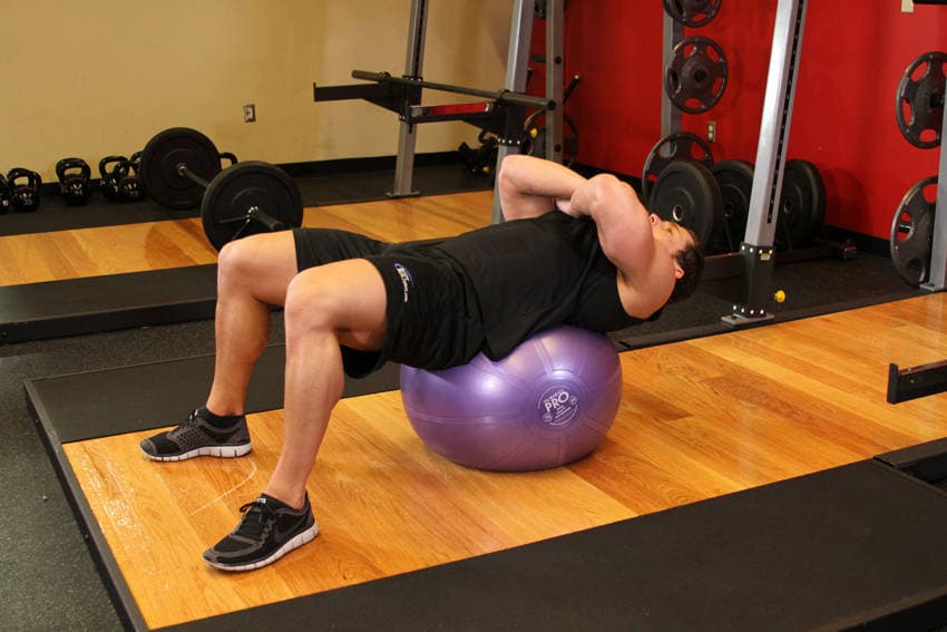 Crunch sobre fitball, inicio