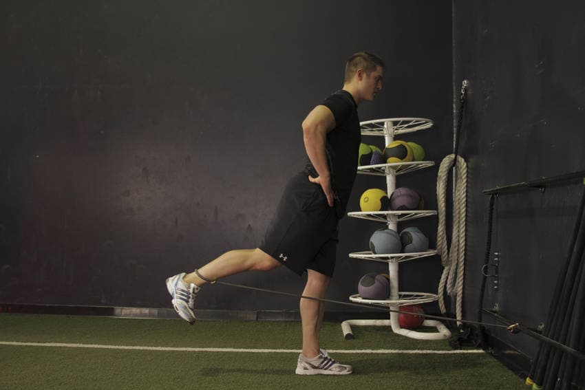 Hip Extension with Bands, end