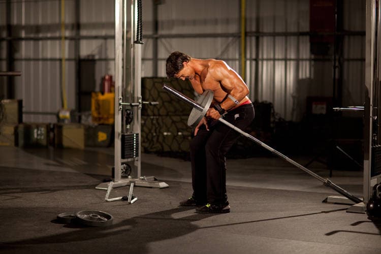One-Arm Long Bar Row, end