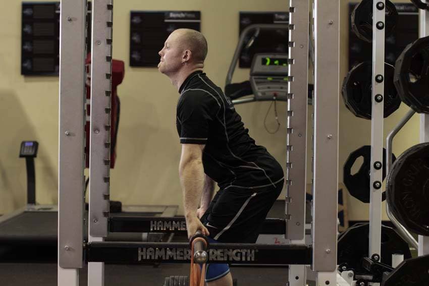 Rack Pull with Bands, start
