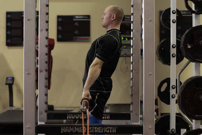 Rack Pull with Bands, end