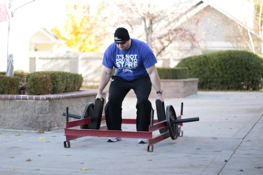 Rickshaw Deadlift, start