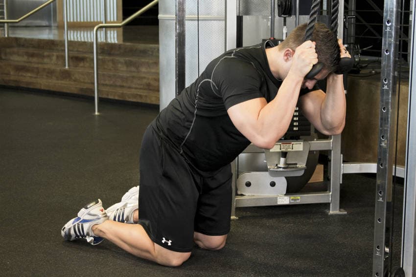 Crunch con cuerda, inicio