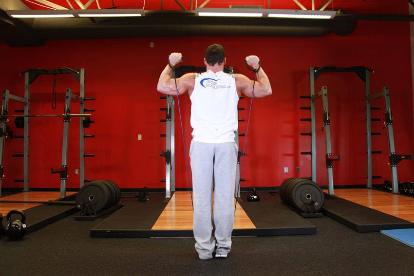 Shoulder Press - With Bands, start