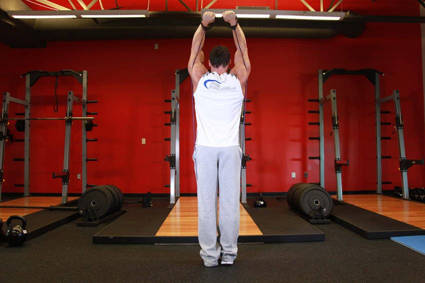 Shoulder Press - With Bands, end