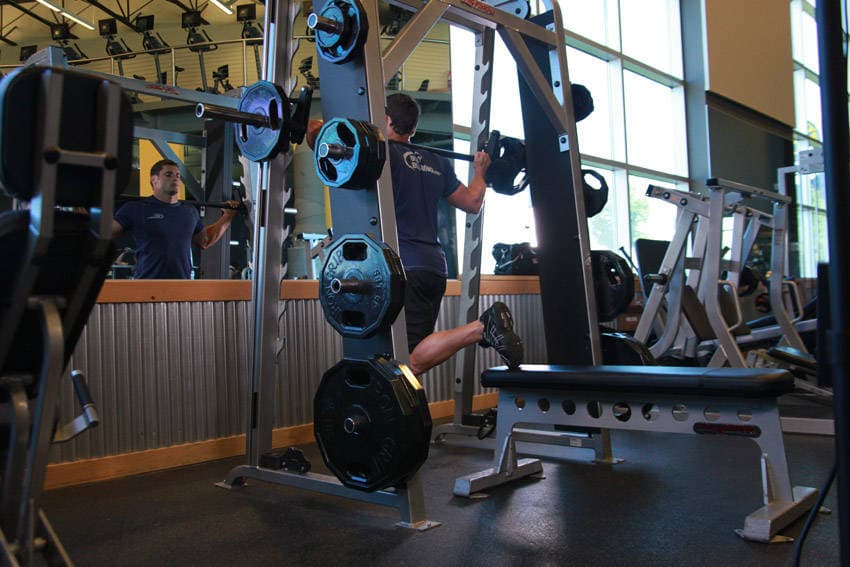 Smith Single-Leg Split Squat, start