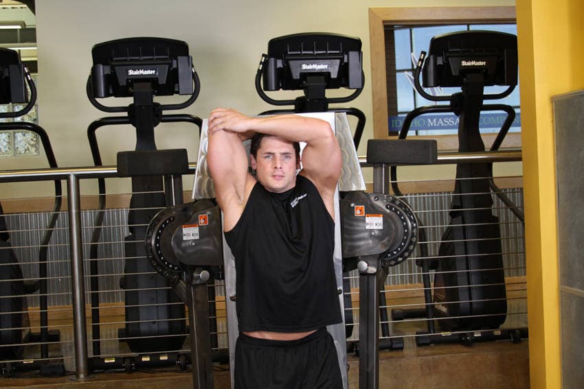 Standing Low-Pulley One-Arm Triceps Extension, start