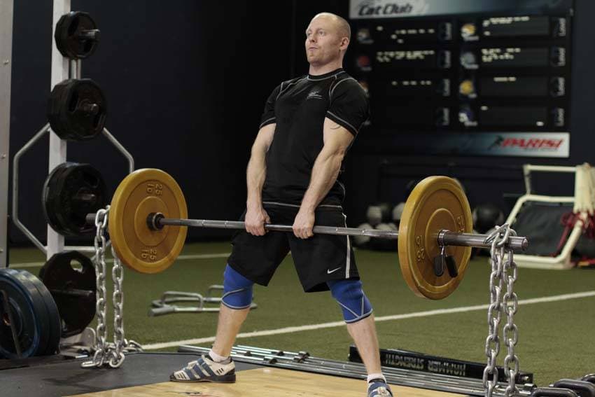 Sumo Deadlift with Chains, end